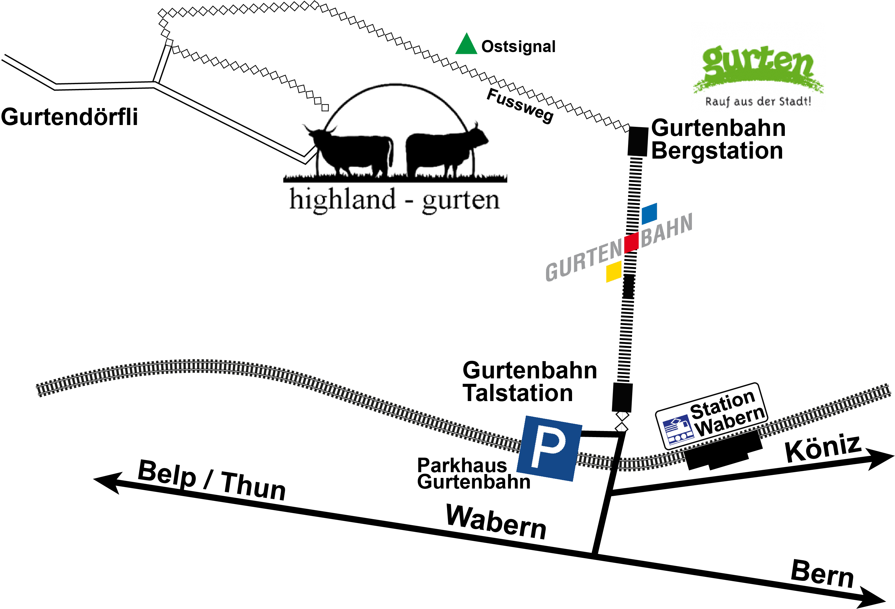 Karte Highland Gurten